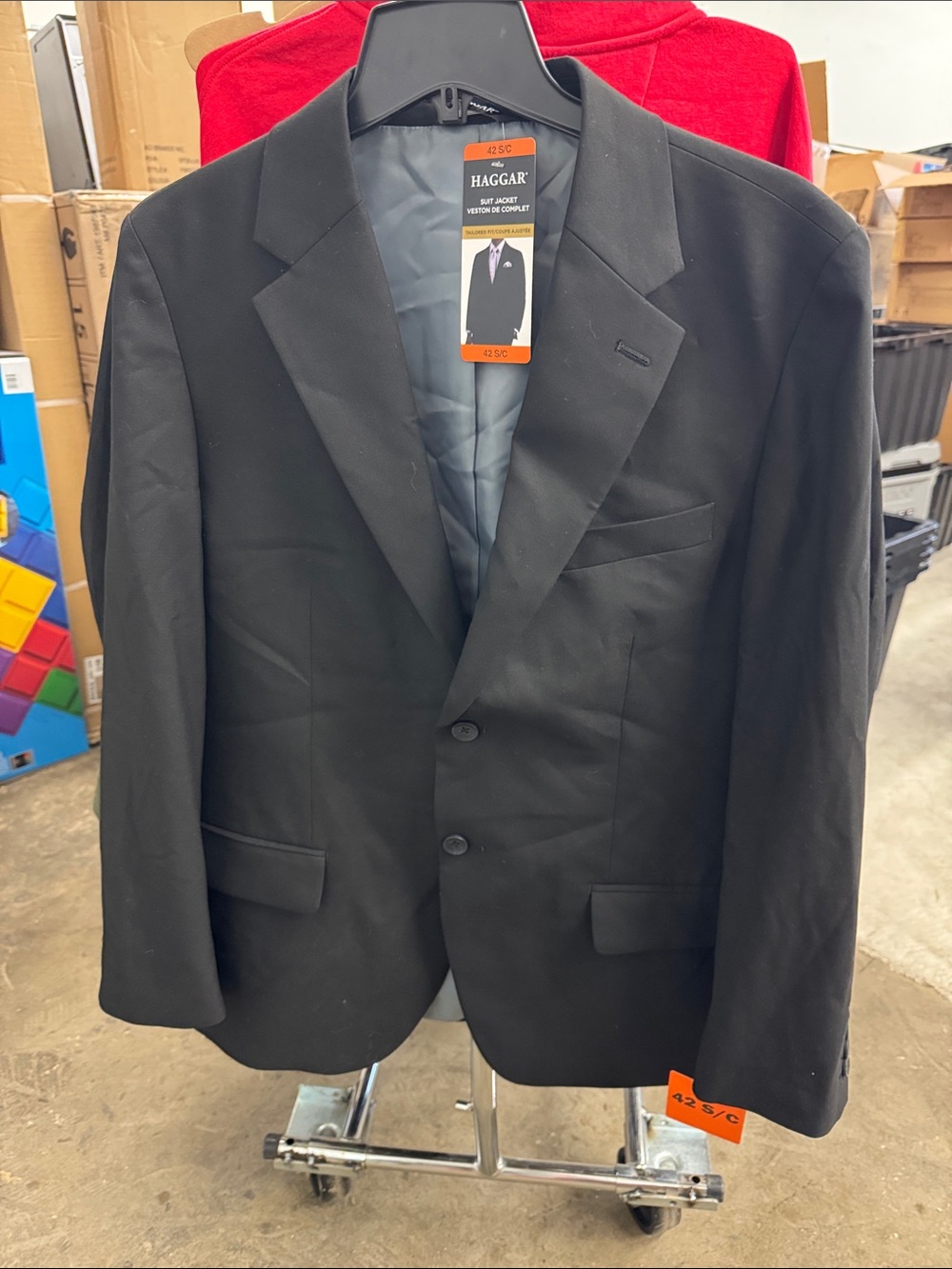 Haggar Black Men's Two-Button Suit Jacket